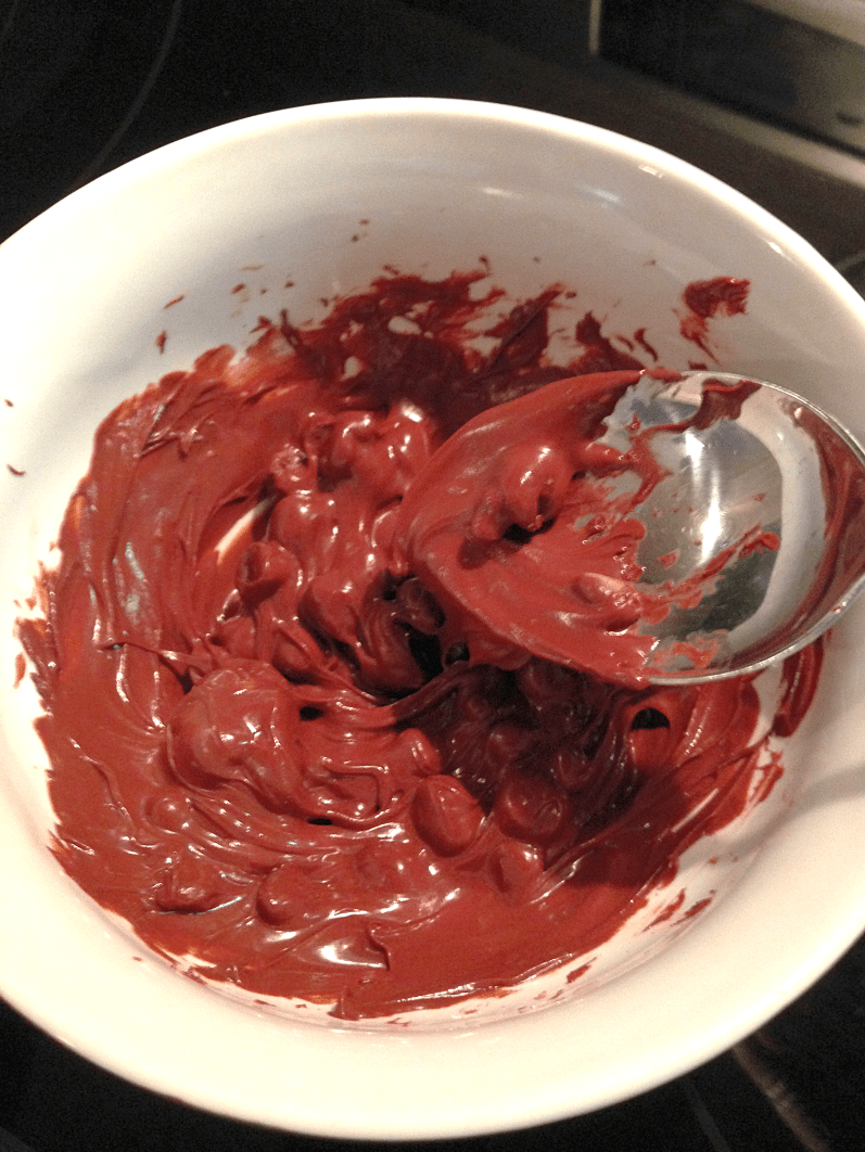 chocolate half melted