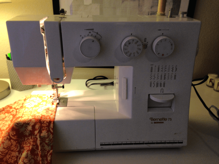 diy curtains - Bernette sewing machine