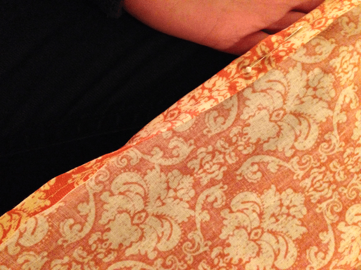 diy curtains - double fold sewn edge