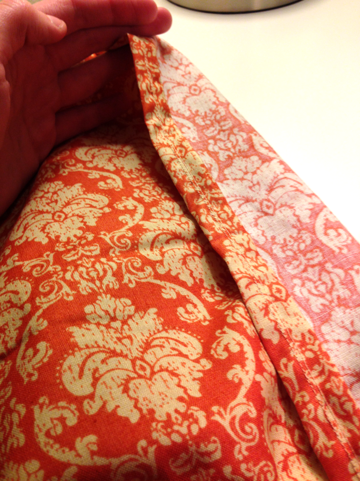 diy curtains - double folded sewn edge