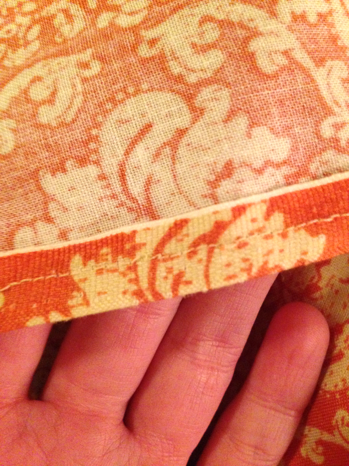 diy curtains - sewn edge middle