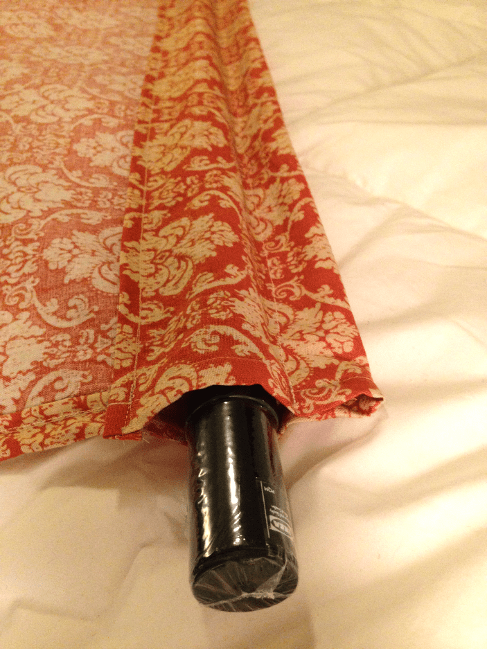 diy curtains testing if they fit on rod