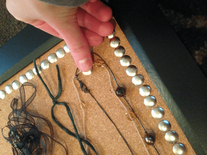 Pushpins for hooks for DIY Jewelry Holder