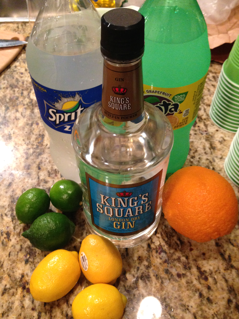 Gin Bucket Ingredients