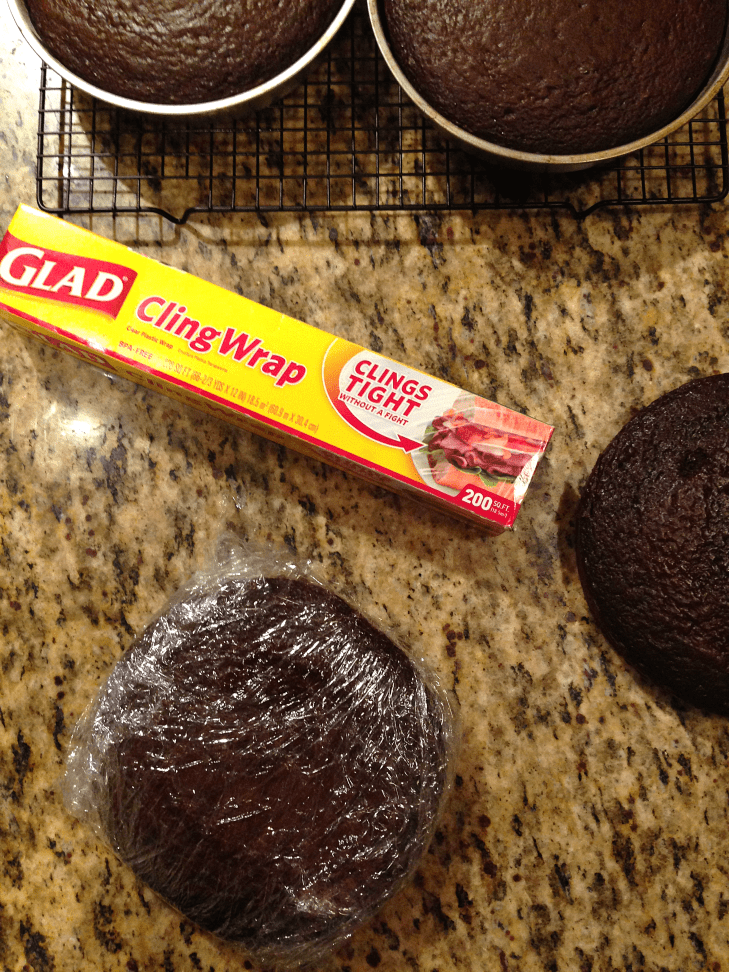Cake Tip 5 - Wrap cakes and freeze