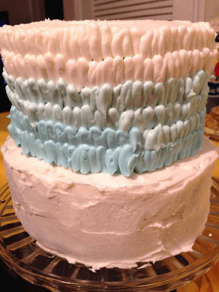 Ombre Ruffles on first two layers