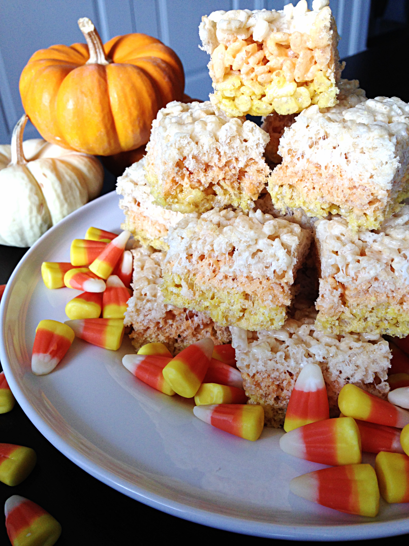 Candy Corn Rice Crispy's by Bunny Baubles 4