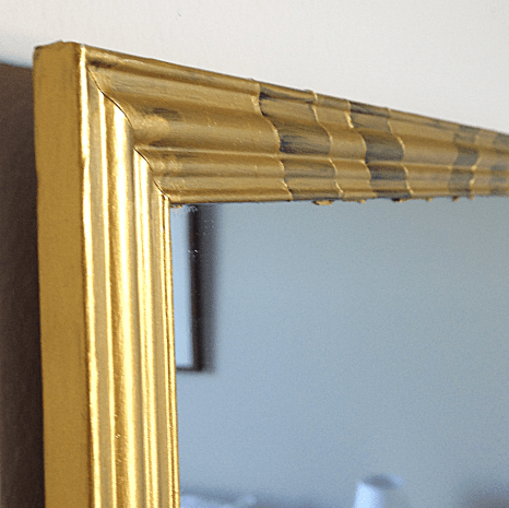 Modern Gilded Mirror DIY Layered Paint