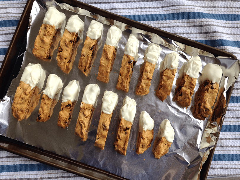 White Chocolate Dipped Cranberry Pistachio Biscotti by Bunny Baubles Blog 4