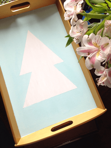 DIY Geometric Gold Painted Tray 4