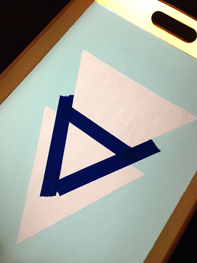 DIY Geometric Gold Painted Tray 5