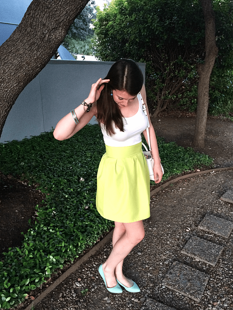 Chartreuse Pleated Skirt Tutorial by Bunny Baubles 3