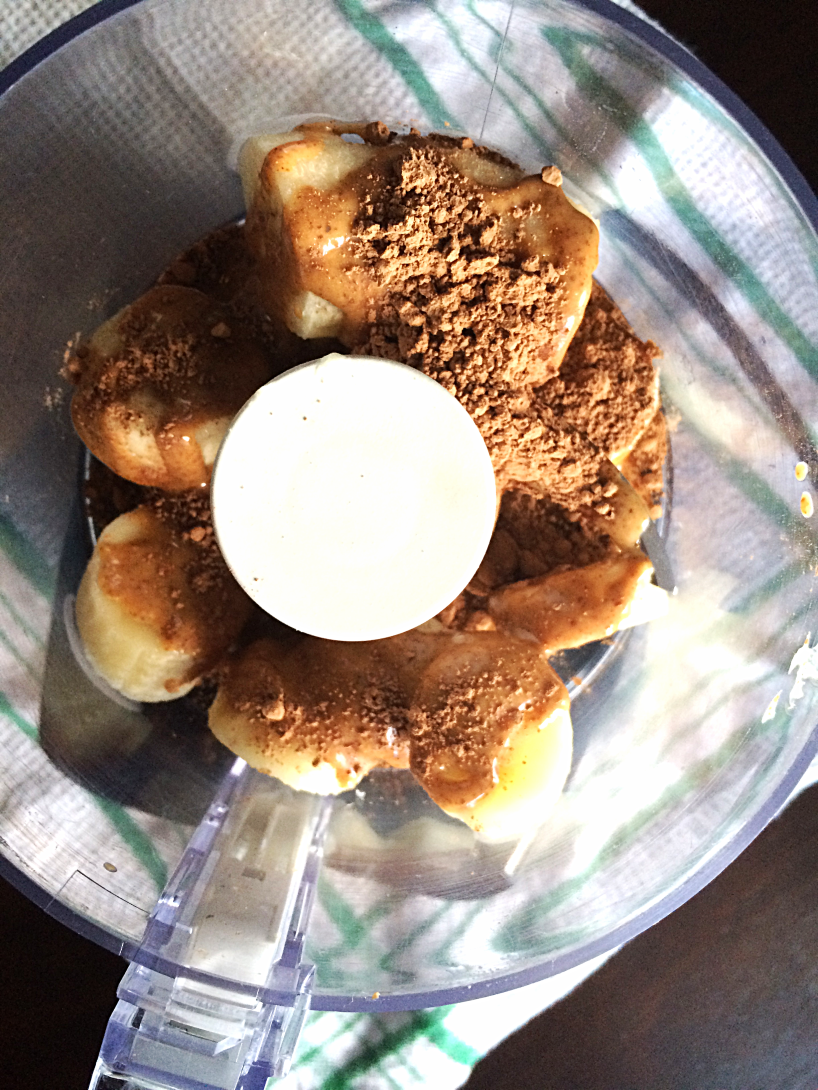 Guilt Free Chocolate Banana Almond Ice Cream by Bunny Baubles Blog 1