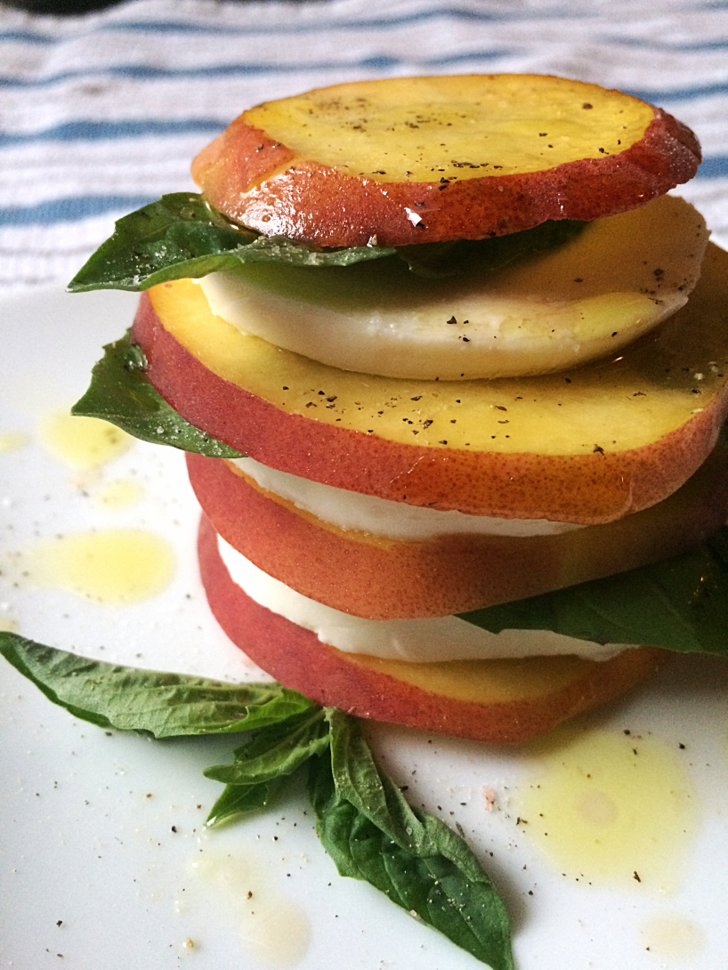 Peach Caprese Salad Stacks by Bunny Baubles Blog 1