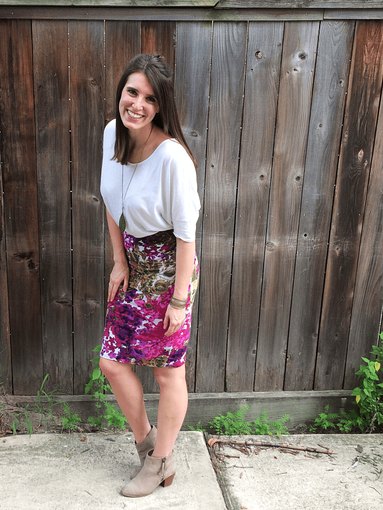 Transitional Floral Pencil Skirt Tutorial by Bunny Baubles 3