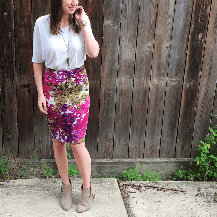 Transitional Floral Pencil Skirt Tutorial by Bunny Baubles 4