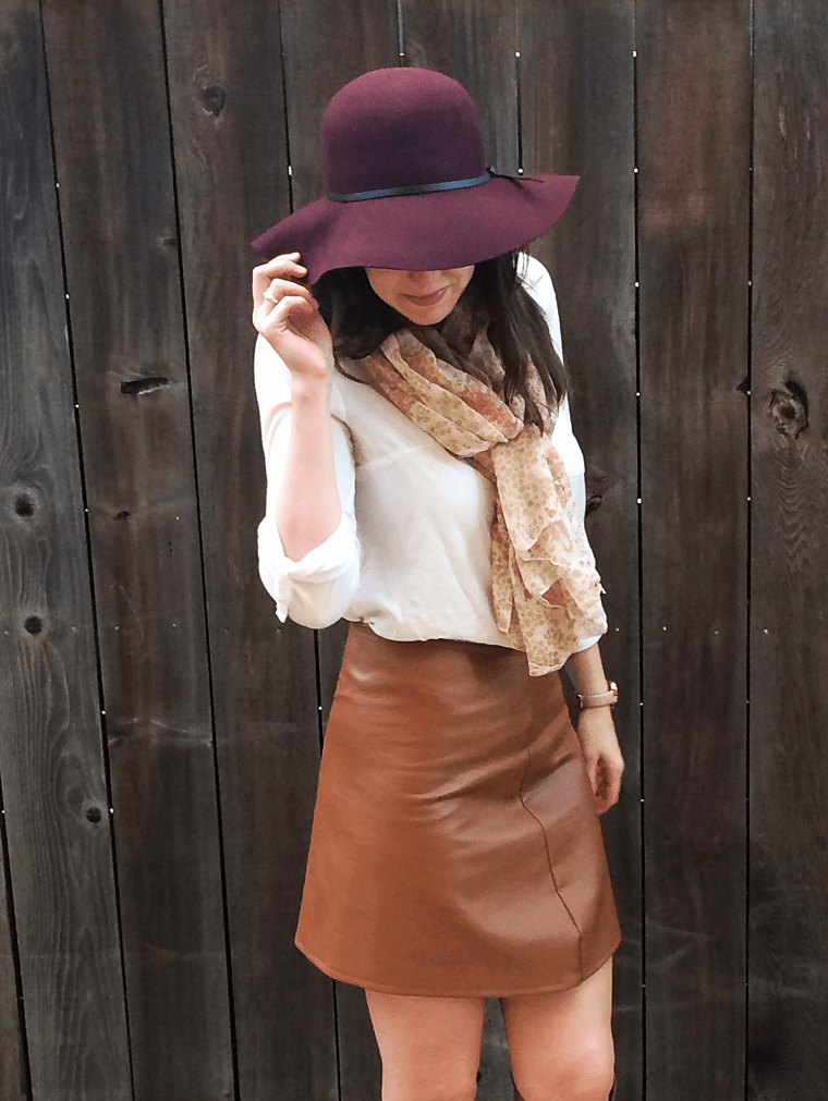 Faux Leather Mini Skirt Tutorial by Bunny Baubles Blog 1