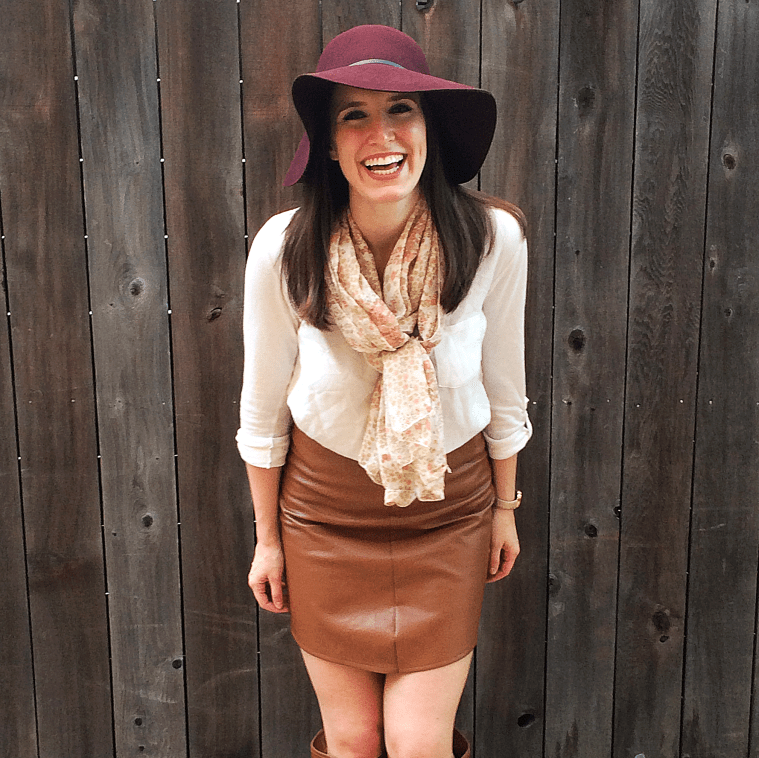 Faux Leather Mini Skirt Tutorial by Bunny Baubles Blog 4