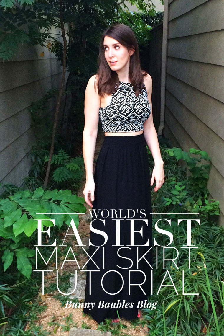 Worlds Easiest Maxi Skirt Tutorial by Bunny Baubles Blog