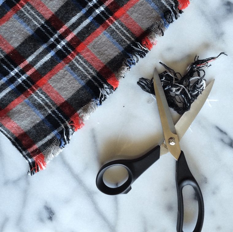 Flannel Blanket Scarf DIY by Bunny Baubles Blog 2
