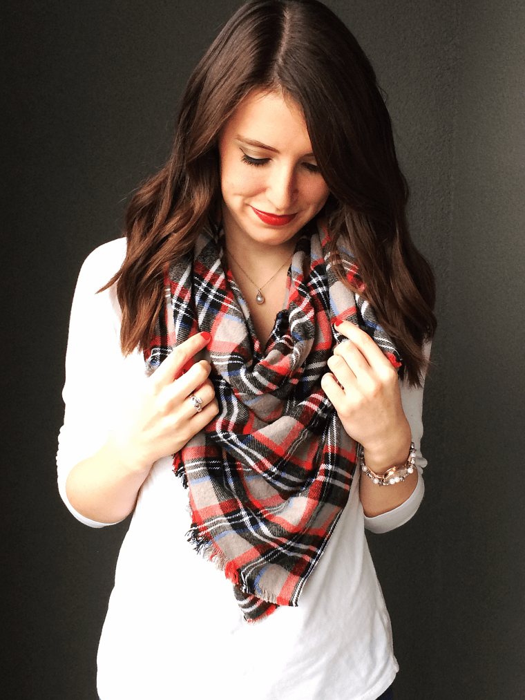Flannel Blanket Scarf DIY by Bunny Baubles Blog 4