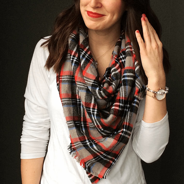 Flannel Blanket Scarf DIY by Bunny Baubles Blog 6