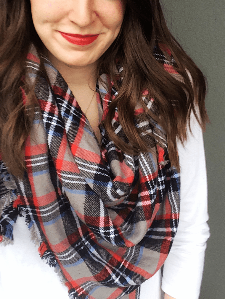 Flannel Blanket Scarf DIY by Bunny Baubles Blog 7