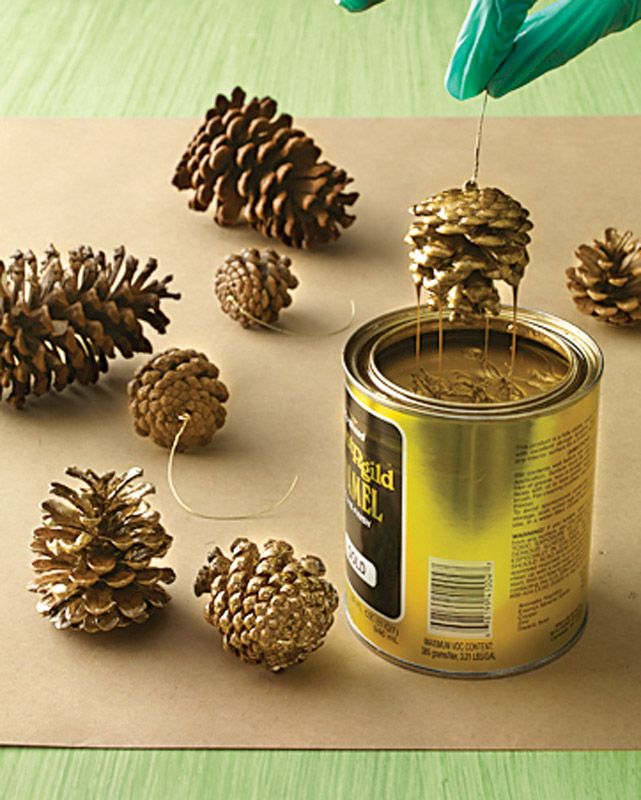 Gold Dipped pinecones