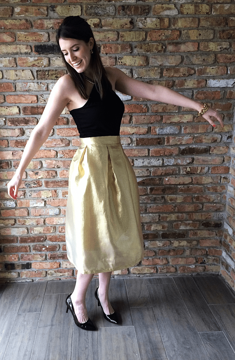 Gold Pleated Skirt Tutorial by Bunny Baubles Blog 5