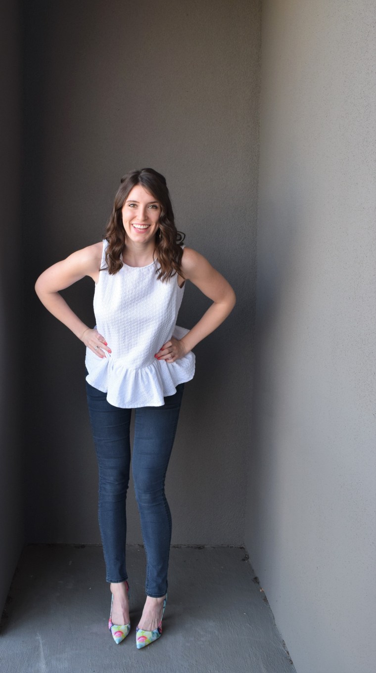 Eyelet Peplum Tank Tutorial by Bunny Baubles Blog 4