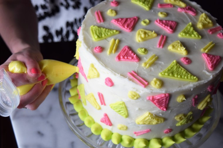 80's Pattern Cake by Bunny Baubles Blog 4