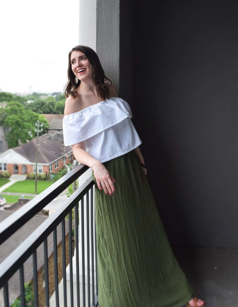 Off the Shoulder Ruffle Crop Top Sewing Tutorial DIY 4