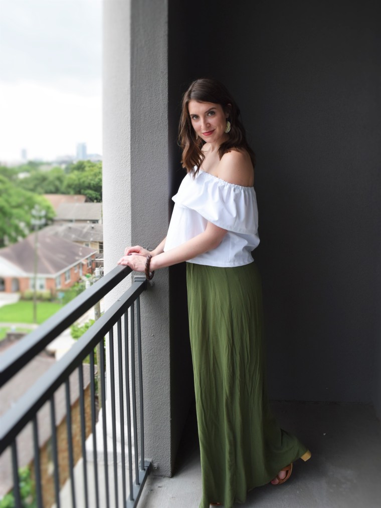 Off the Shoulder Ruffle Crop Top Sewing Tutorial DIY 5