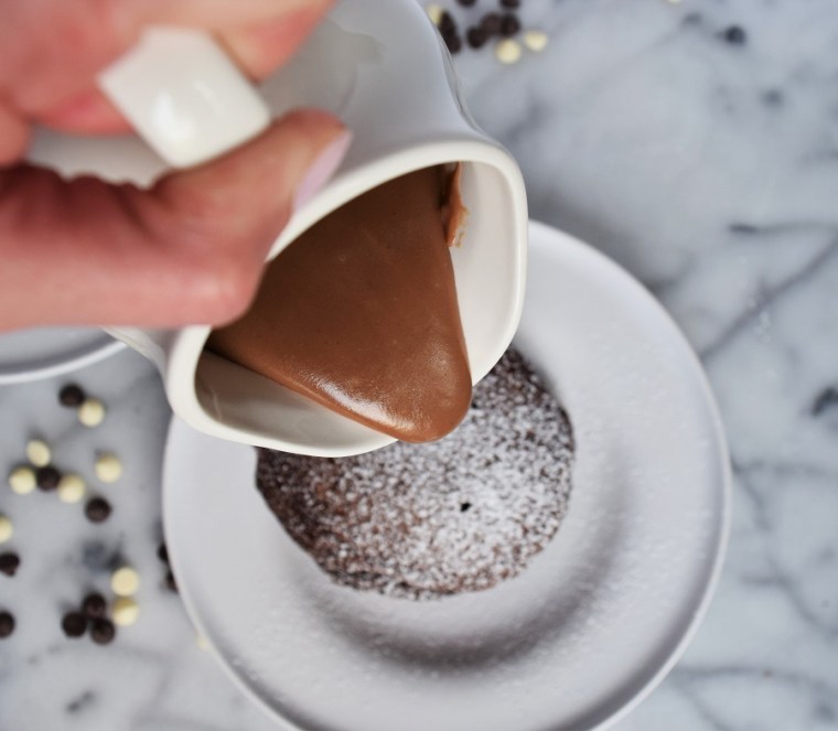 Chocolate Milk Pancakes with Cinnamon Peanut Butter Syrup 2