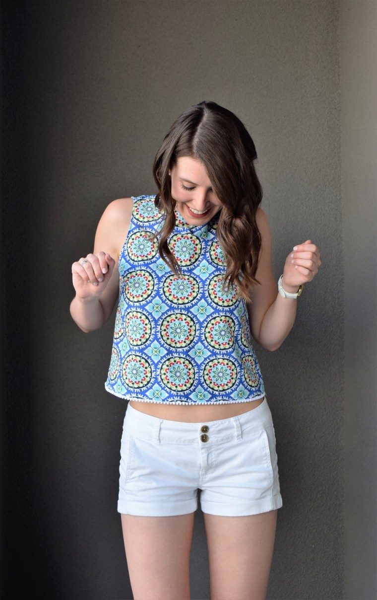 Open Back Tank with Pom Pom Trim Sewing Pattern 4