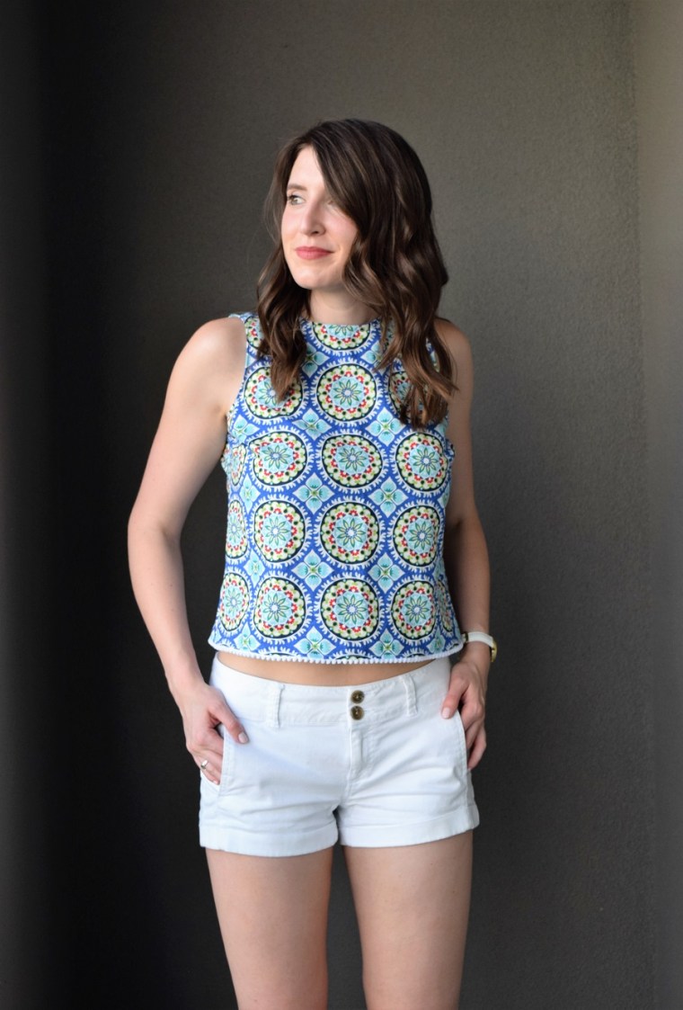 Open Back Tank with Pom Pom Trim Sewing Pattern 5