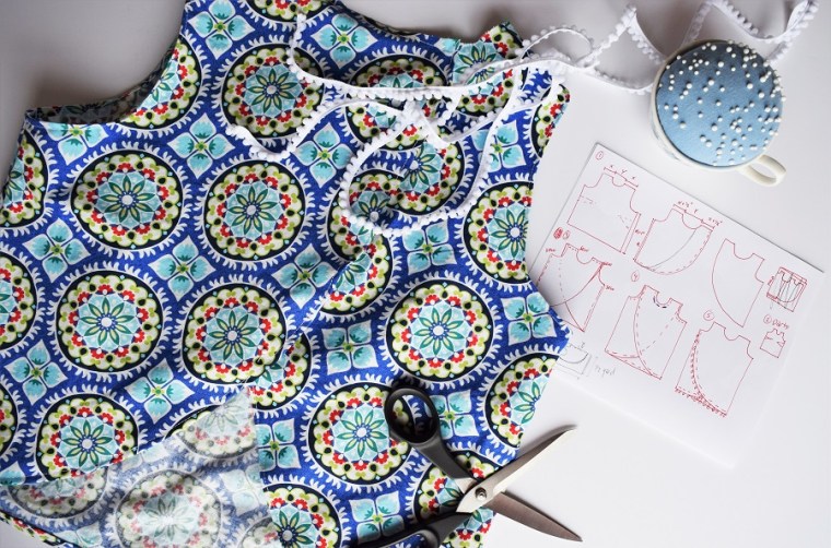 Open Back Tank with Pom Pom Trim Sewing Pattern 6