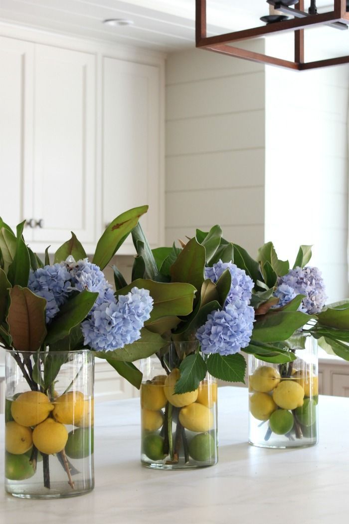 Hydrangea Flower Arrangement- Hydrangea, Magnolia and Citrus